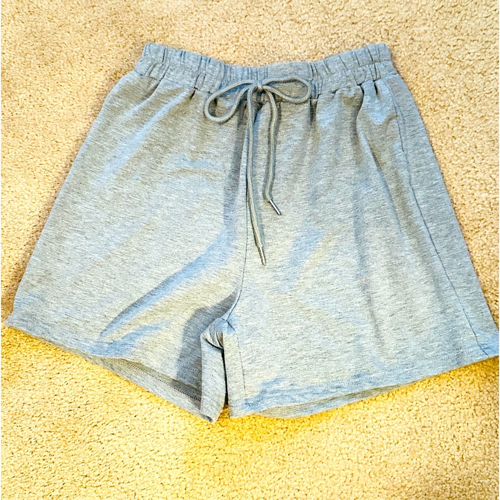 Light Grey Drawstring Shorts